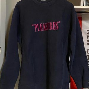 Pleasures "Balanced" Navy/Pink Crewneck